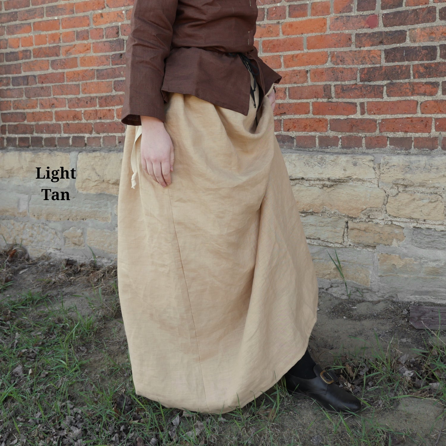 Linen Skirt in Earth Tones